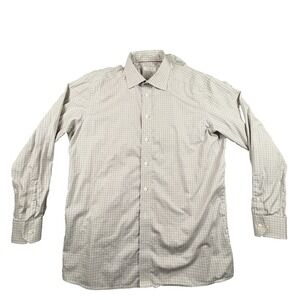 Eton Men's XL Multicolor Micro Gingham Dress Shirt Contemporary Fit LS SEE DESCR